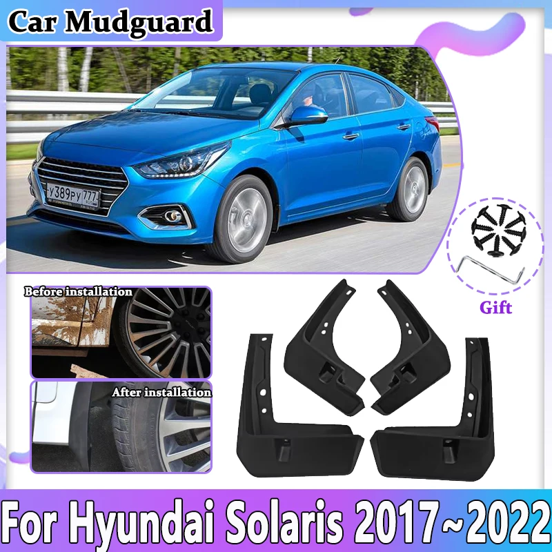 

Car Accessories For Hyundai Accent Solaris HC 2017~2022 Anti-splash Mudguard Splash Mud Flaps Guards Front Wheel Fender Mudflaps