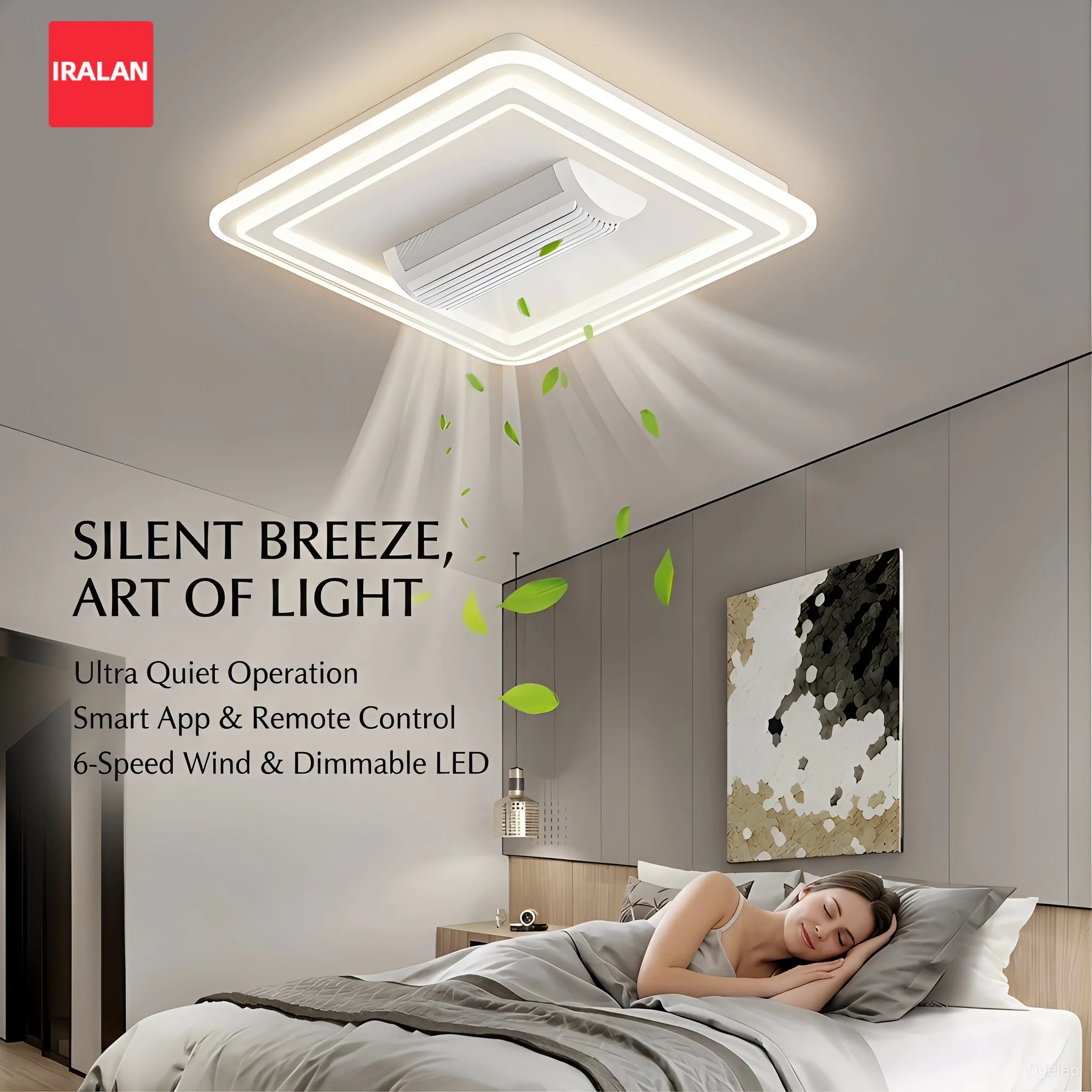 

Потолочный вентилятор Nordic с подсветкой, с двигателем постоянного тока, с пультом ДУ, низкопрофильный, для спальни, для использования в помещении