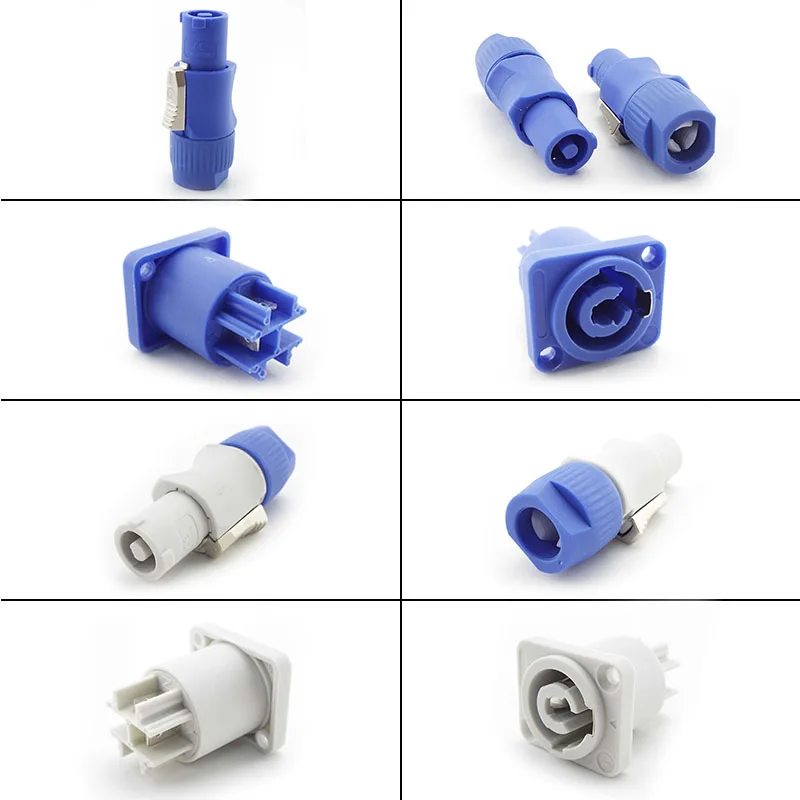 3pin Powercon Xlr Connector Lockable Cable male female Chass Socket Electric Power adapter J17