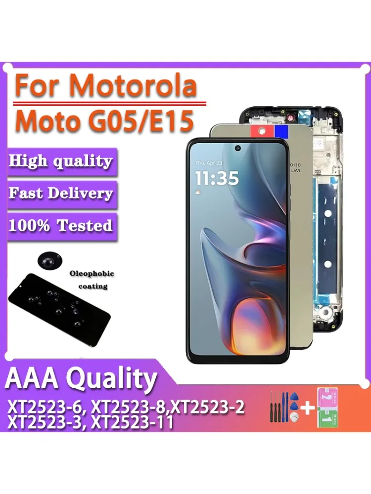 Wyświetlacz LCD 6,67 cala z ekranem dotykowym i digitizerem do Motorola Moto G05 XT2523-2, zamiennik LCD do Moto E15 XT2523-6 — zdjęcie produktu 7