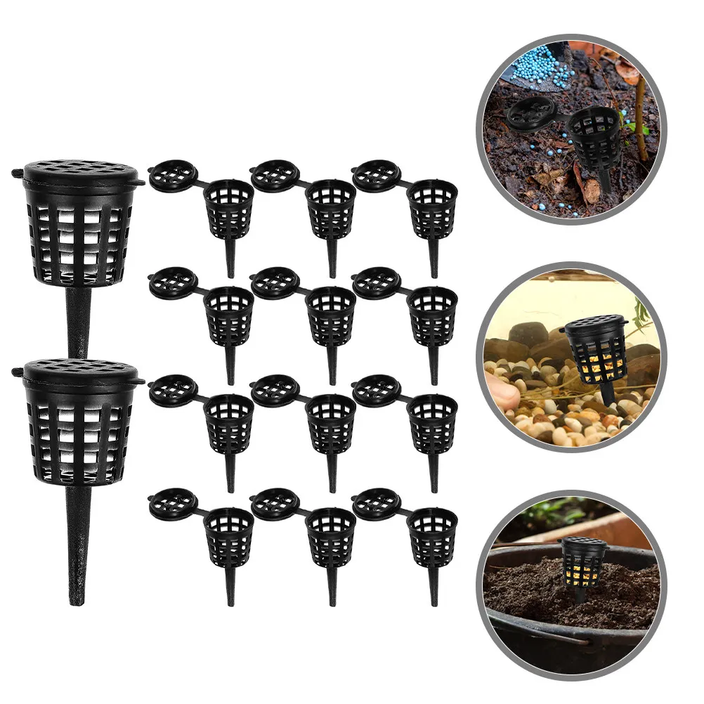 

100Pcs Bonsai Fertilizer Basket Plastic Planting Fertilizer Container Easy Insert Soil Garden Tool for Indoor Outdoor Plants