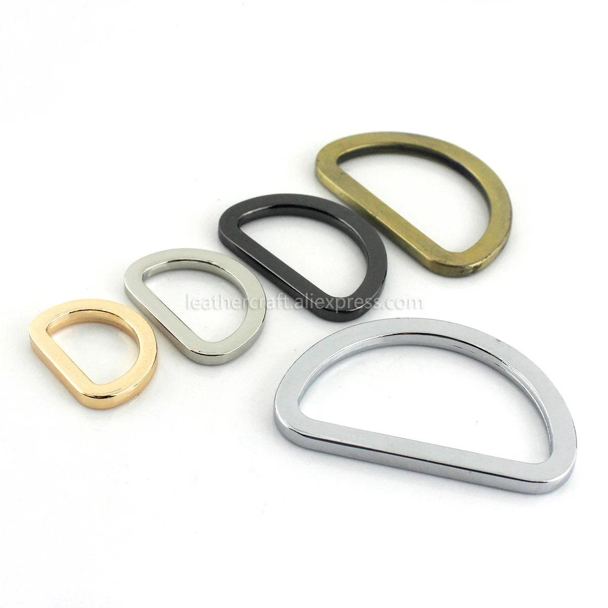 1 x Metal Dee Ring Mould Formed Belt Buckle Flat Head Leather craft Garment Bag Strap Hardware Accessory