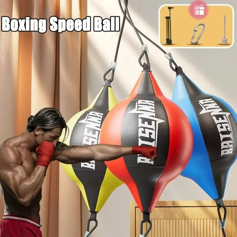 Hanging Boxing Punching Ball PU Leather Double End Training Reaction Speed Ball Durable Body Building Training Sandbag