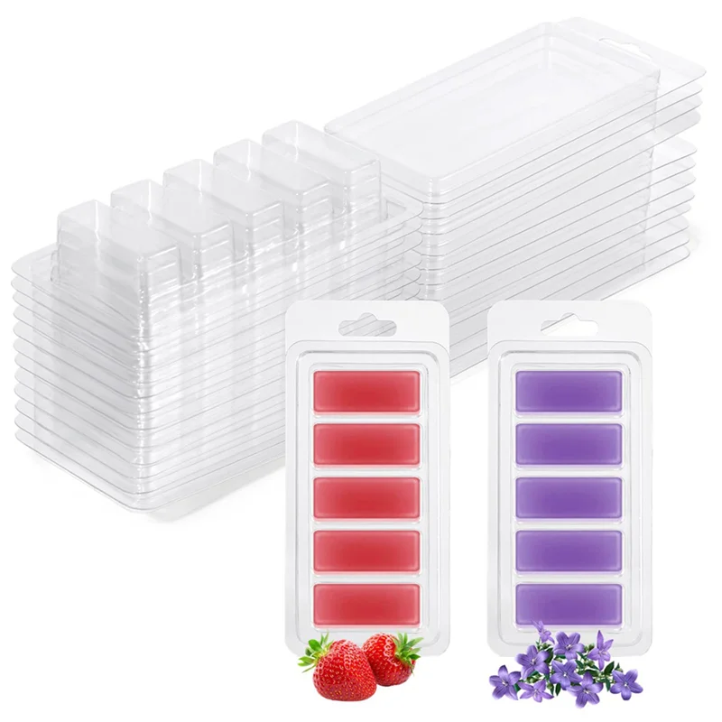 B03C-150 قطعة من حاويات تذوب الشمع، قوالب صدفي تذوب الشمع ذات 5 تجويف، قالب ذوبان الشمع البلاستيكي الفارغ لصنع الشموع بنفسك