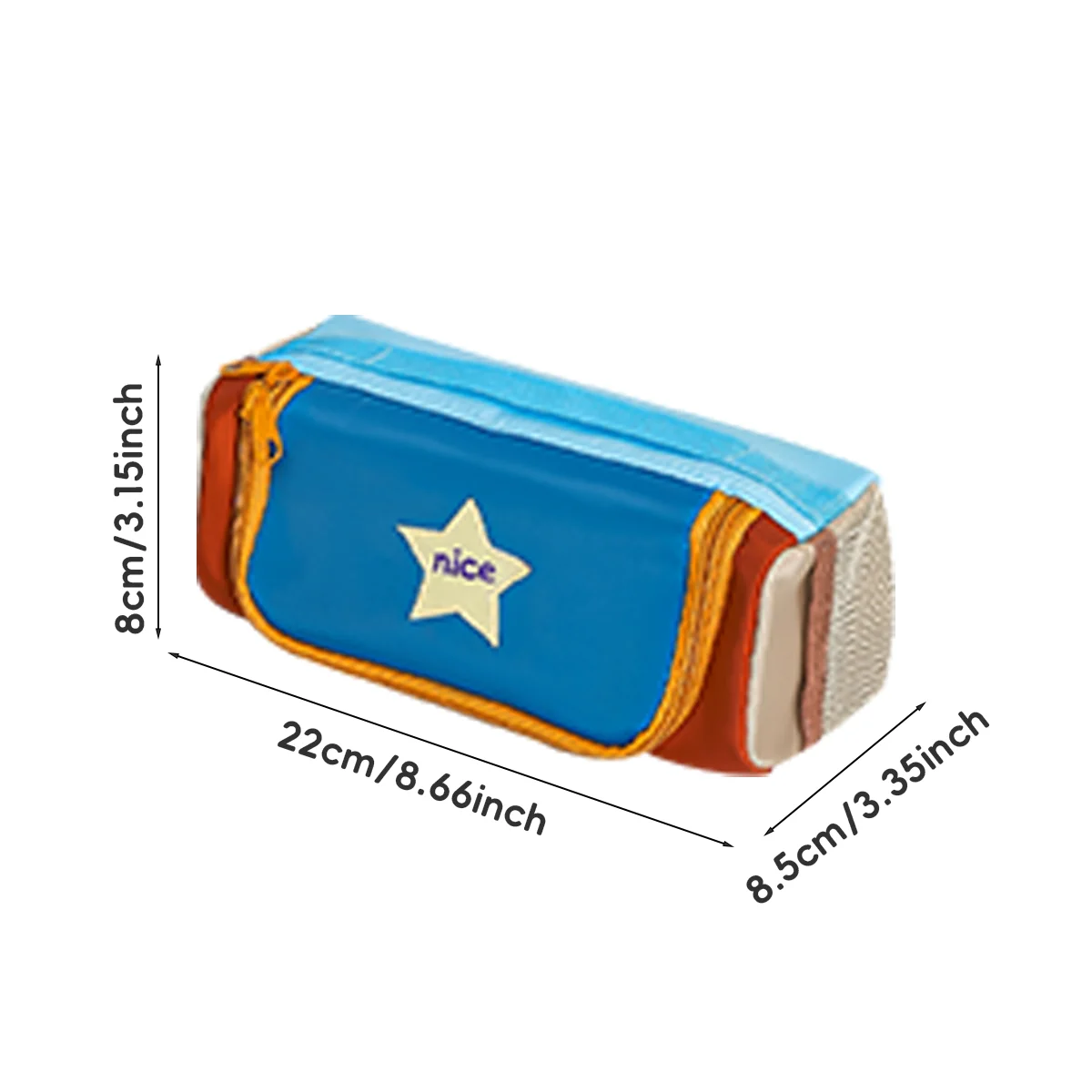2025 New Square Star Pencil Case Multi-Function Tote Stationery Bag Aesthetic Unique Multi-Layer Pencil Box School Essential