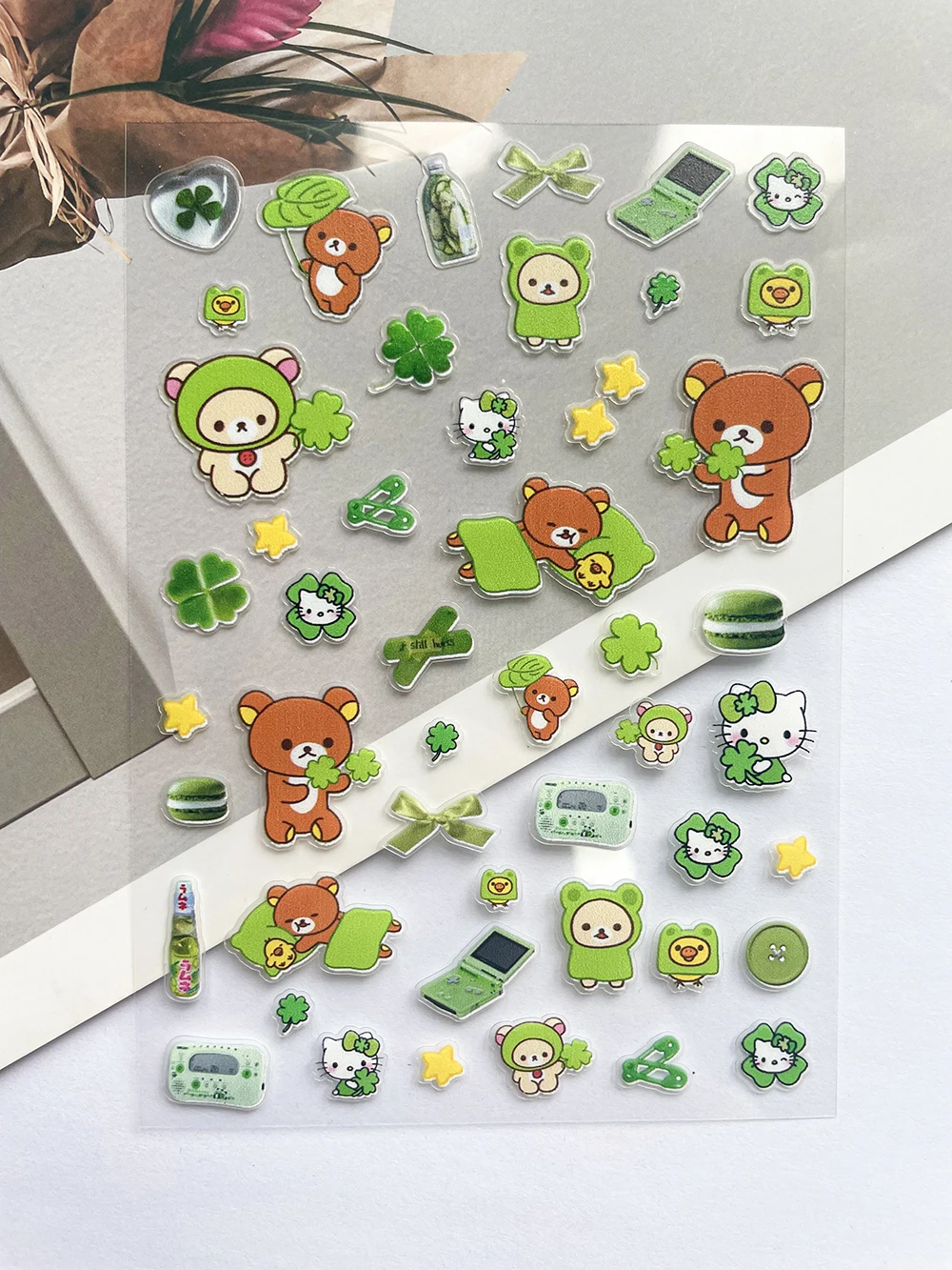 صغيرة لطيف Rilakkuma الخبز Diy بها بنفسك علامات الأمتعة ملصقات مسمار الفن حقيبة سجل القصاصات كتيب الهاتف المحمول قذيفة ملصق مضاد للمياه