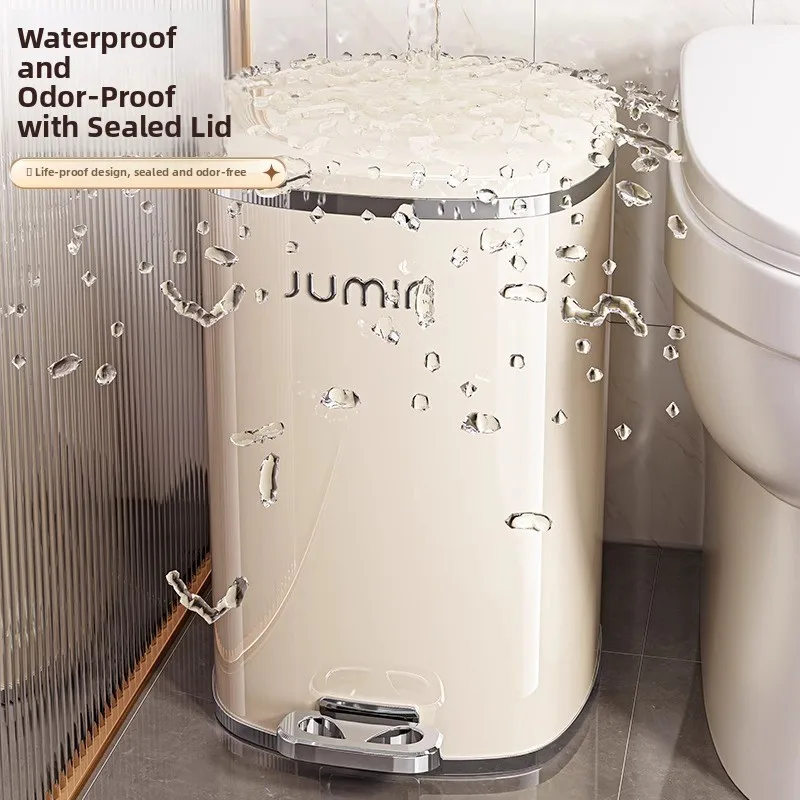 

Thiened Large Size Tra Can Foot Pedal Hotel Stand for Living Room Kitchen Bedroom Home Use High Capaci