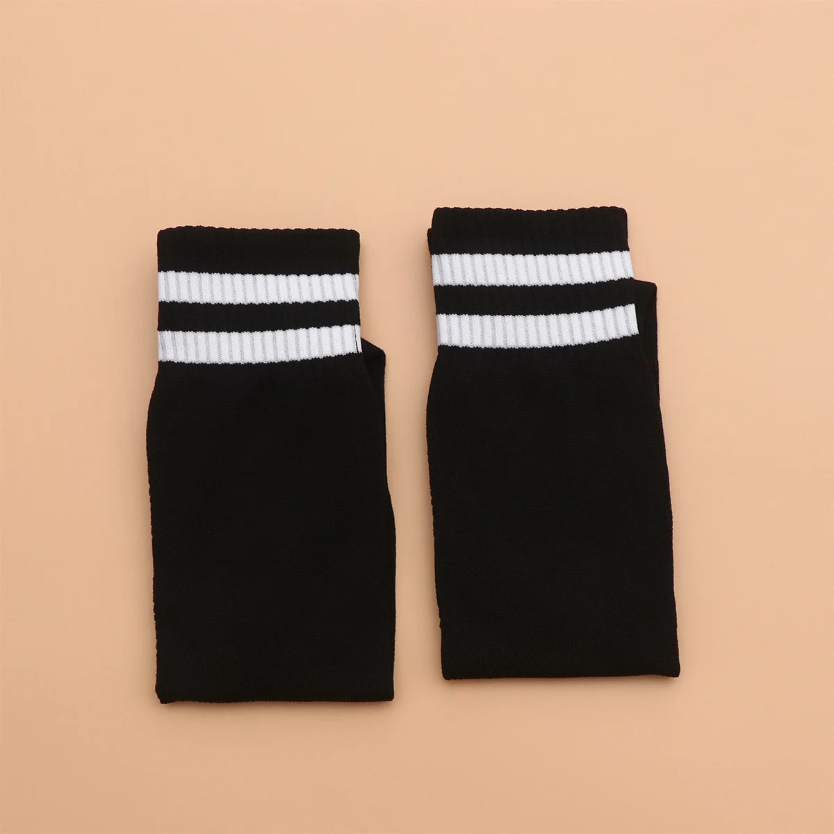 

1Pair Football Socks Black White Anti-Slip High Knee Stripe Breathable Durable Socks for Soccer Team Sports Football Stockings