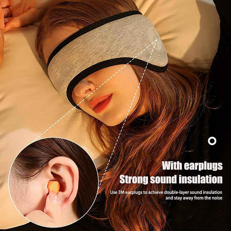 Soundproof Earmuffs For Sleeping Unisex Ear Warmer Winter Head Band Ski Ear Muff Earplugs Headband Hair Band Eyes Ban