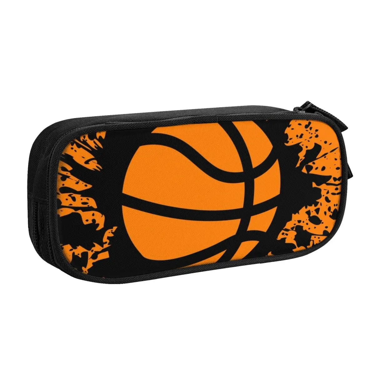 Basketball Splat Custom Kawaii Pencil Case Girl Boy Large Capacity Pencil Bag Pouch Students Stationery