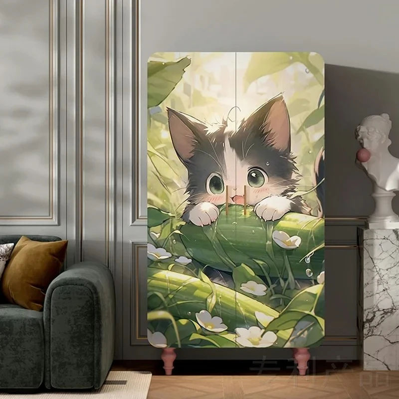 Шкаф из цельного дерева, французский романтический розовый шкаф для хранения в спальне