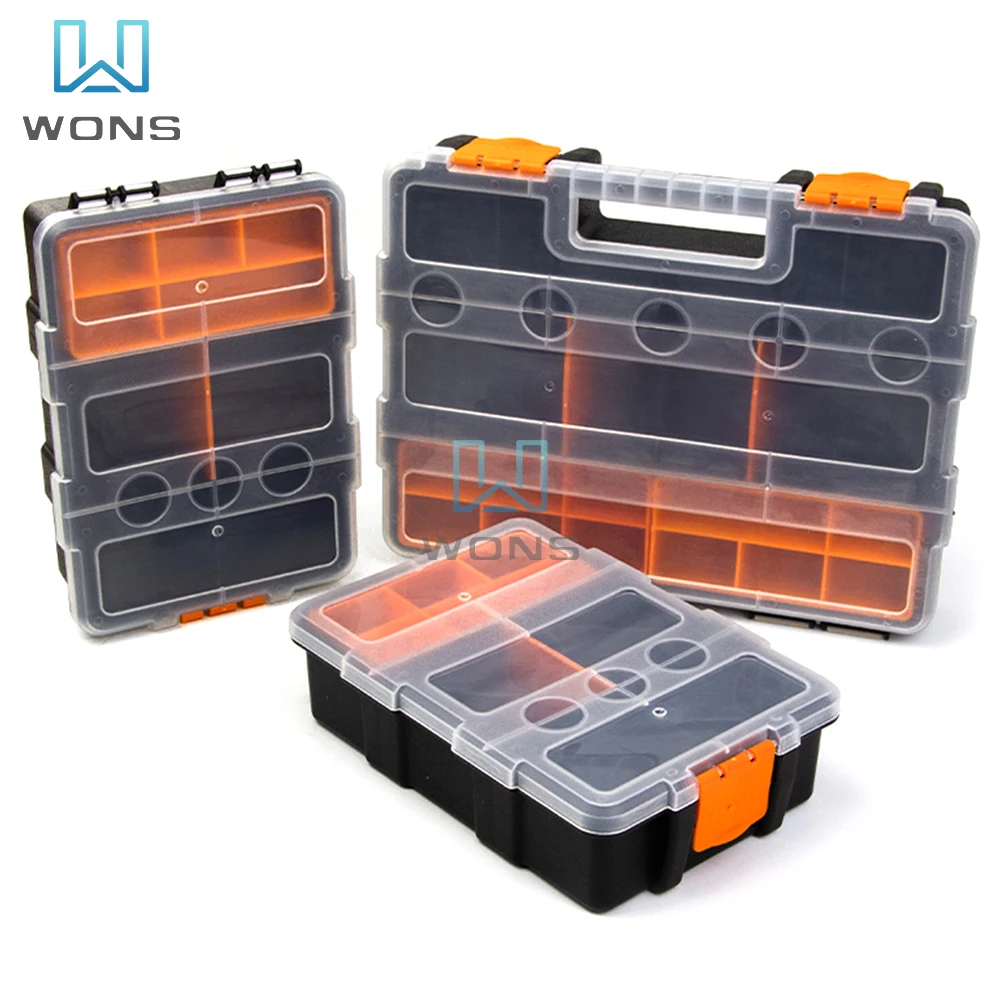 Parts Box Classification Storage Box Frosted Plastic Compartment Hardware Toolbox Multifunctional Combined Screw Component Box