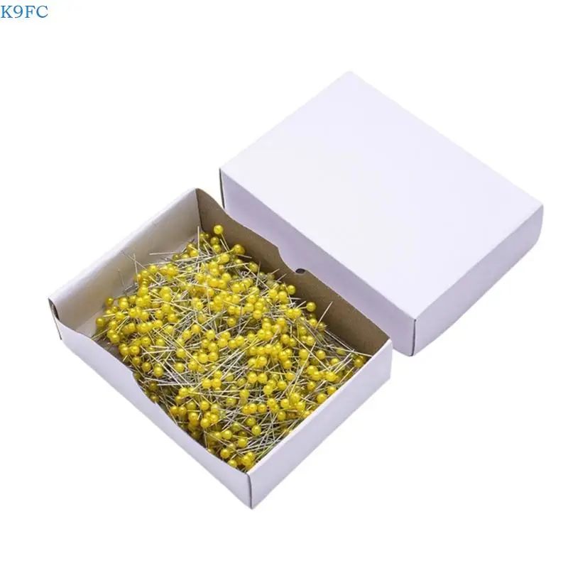 K9FC 800Pcs Sewing Positioning Pins Color Coded Dressmaking Pins Pearls Head Quilting Pin for Sewing Craft Pattern Making