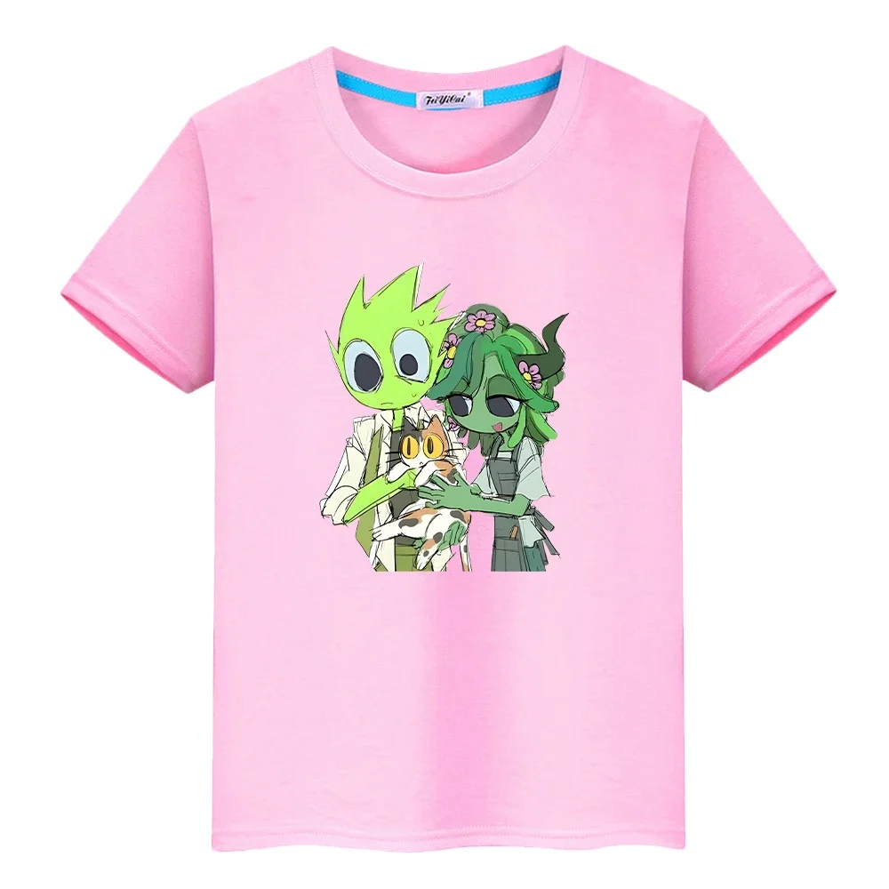 

100%Cotton Cute Tees Sprunki print t shirt for kids boy 10year anime Short Tops Sprunki pride tshirt y2k one piece girls clothes