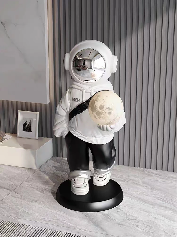 Imagem -05 - Grande Lâmpada de Astronauta para Decoração Doméstica Esculturas e Estatuetas Nórdicas Decoração de Chão Ornamentos de Luxo Presentes