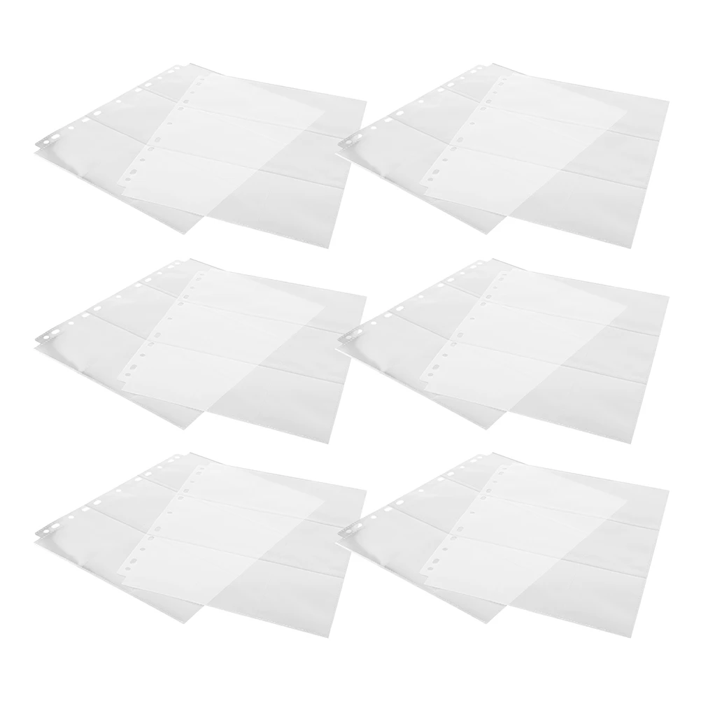 

30 Sheets Transparent Card Sleeves Photo Storage Holders PP Material Trading Card Binder Pages Game Cards Organizer