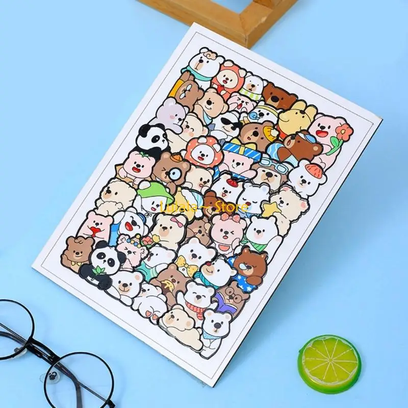 Y4QA Quiet Time Wooden Puzzle Dinosaur Design Material Stress Relief Activity