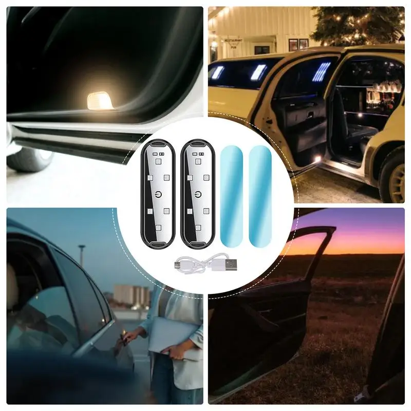 Car Door Lights Fast Charging Smart Sensor Magnetic Door Lights For Cars Multifunctional Long Battery Life Warning Lighting