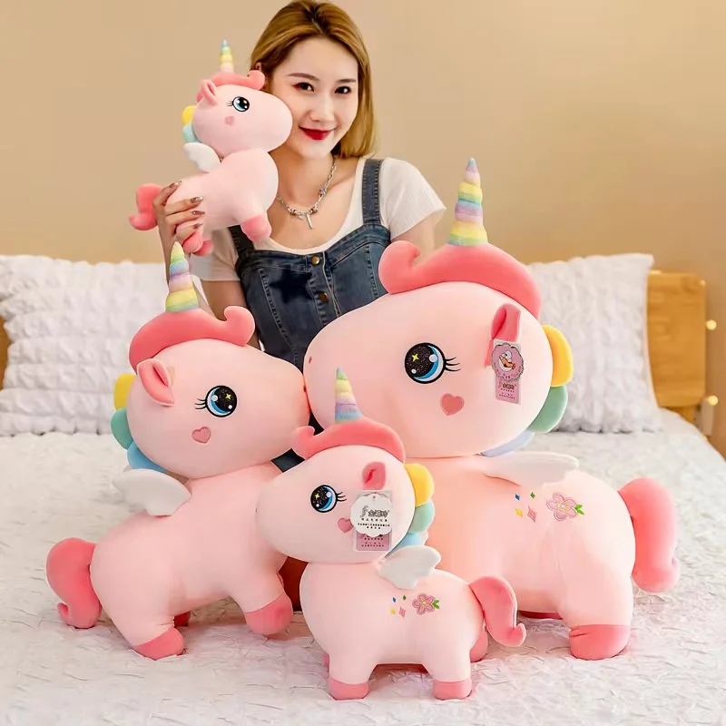 20/40/50cm Cute Unicorn Plush Toys Cartoon Pink Soft Stuffed Dolls For Kids Birthday Gift