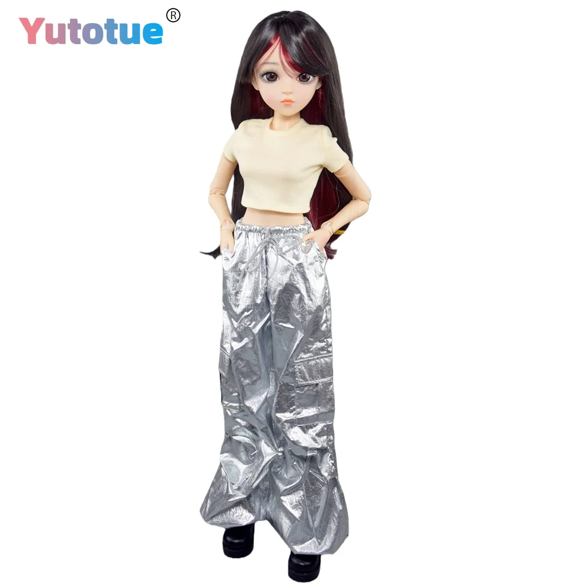 YUTOTUE 60cm Height Girl Doll Toy Makeup Face Lifelike Clothes Shoes Wigs Replaceable 1/3 Scale BJD Doll Lifelike