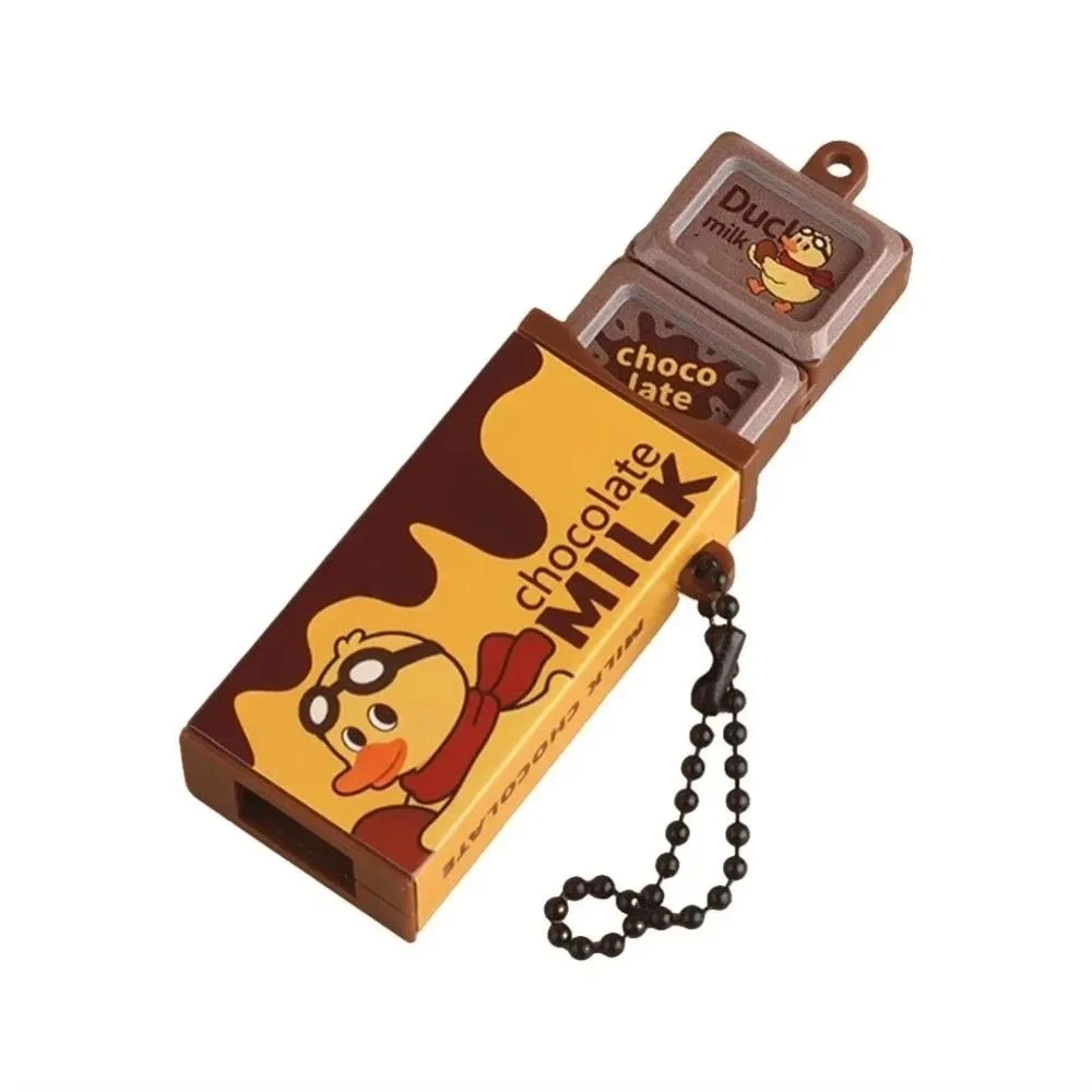 Portable Fidget Keychain Cartoon Patterns Bendable Chocolate Keychain Reusable Breaking Design Bendable Keychain For Kids