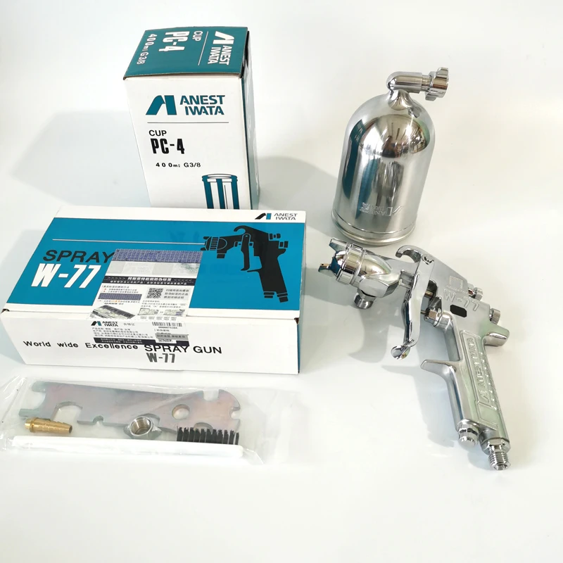 Japan Iwata W-77 Spray Gun Latex Paint Furniture Primer Paint Spray 2.0/2.5mm Large Diameter Nozzle Pneumatic Spray Gun