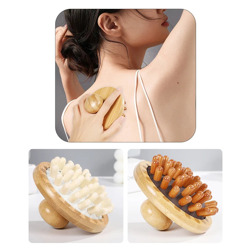 Wood Handheld Meridian Gua Sha Massage Comb Hair Care Shampoo Brush Body Sculpting Massage For Waist Leg Relaxation Tool