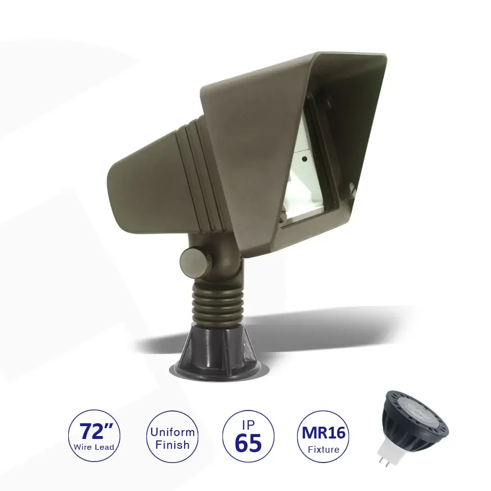 USA Warehouse ETL Approve Die-Cast Brass Material 12V AC/DC Low Voltage Wall Washing Light for Outdoor Landscape Lighting