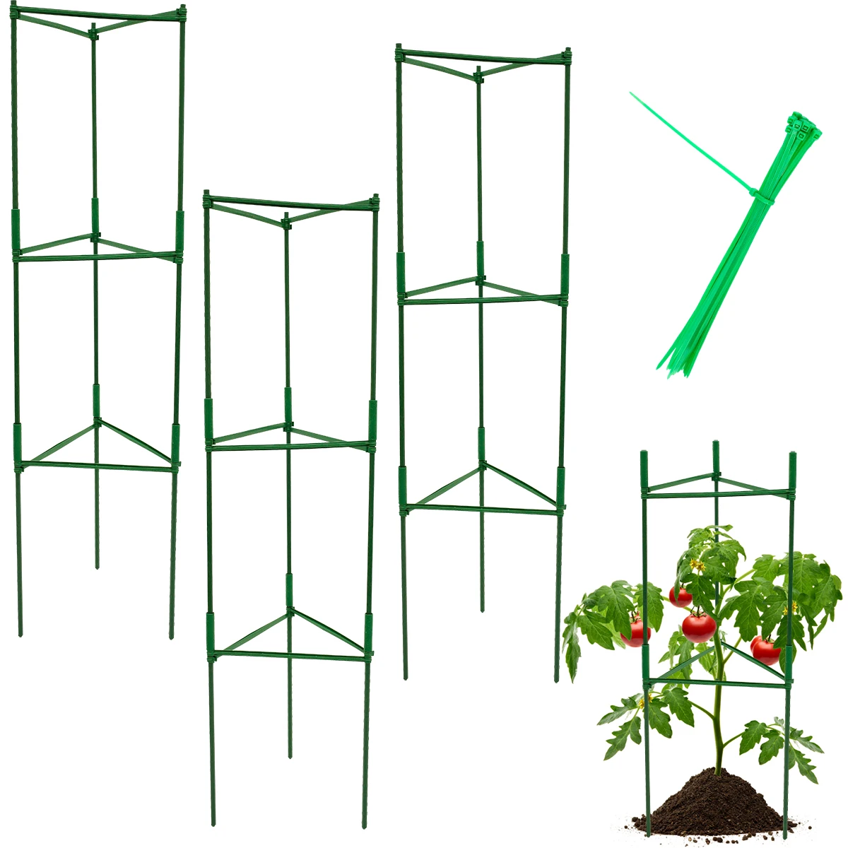 Adjustable Tomato Plant Support Cages Garden Cages Plant Stakes Support Sturdy Plant Sticks Sfor Vertical Climbing Flowers