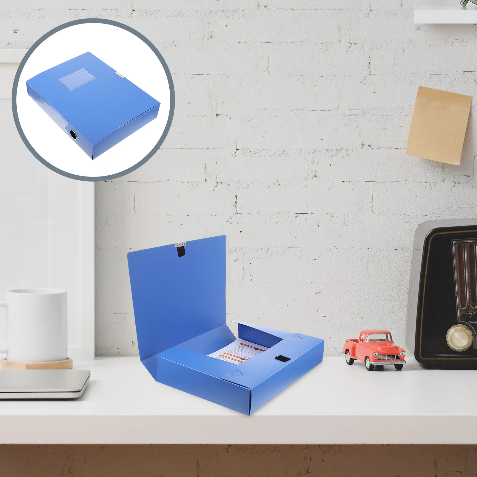 5Pcs Plastic File Boxes Foldable Document Storage Box Portable Office File Holder Document Storage Box