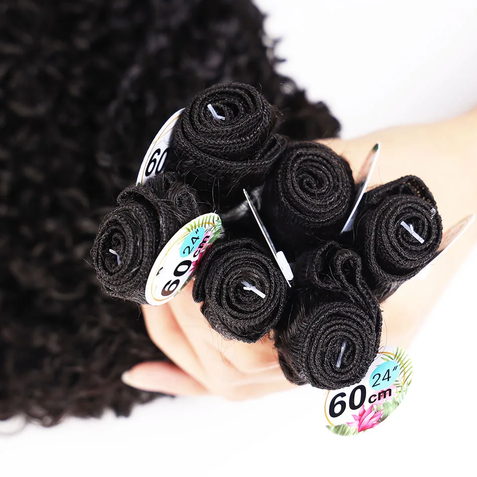 Bundles de cheveux bouclés caution synthétiques pour femmes noires, extension de cheveux longs doux, faux cheveux en fibre organique, cheveux de haute qualité