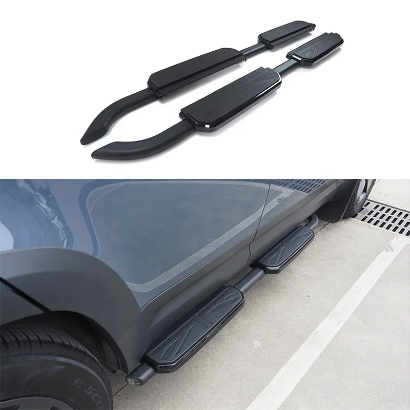 Car Upgrade Aluminum+Rubber Flag Pedal Fixed Side Step for Land Range Defender 90/110/130