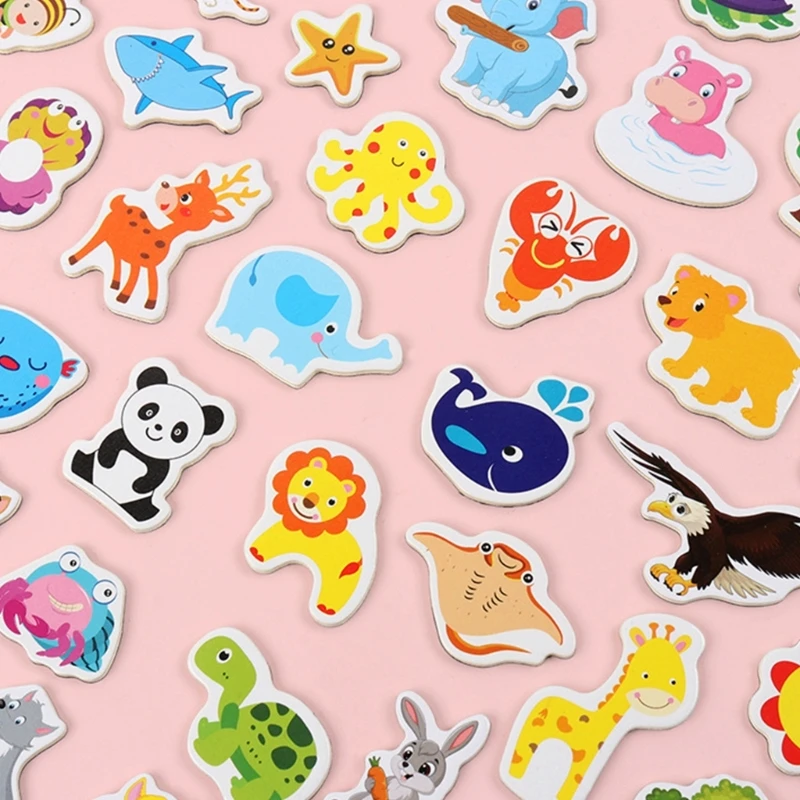 Creative Animal Magnet 36PCS Educational Refrigerator Accessories for Kids