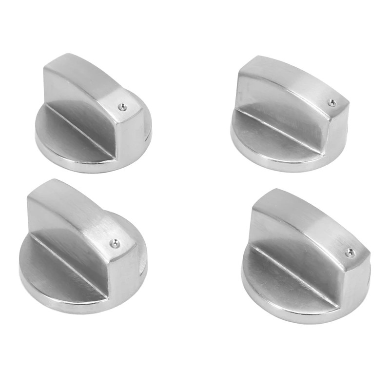 AD-Stoves Cooker Knobs,Oven Knob(8Pcs),6Mm Universal Silver Gas Stove Control Knobs Adaptors Oven Rotary Switch