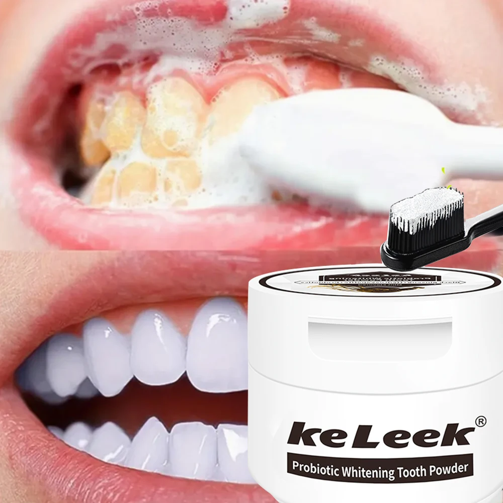 Probiotic Whitening tooth powder 4 in 1 containing black ginseng essence mint nourishes mouth whitens teeth clean Repair keleek