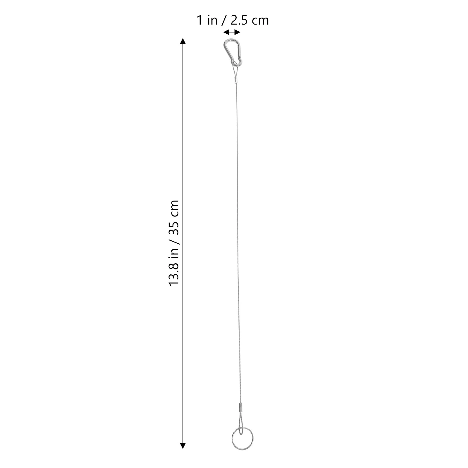 Aço inoxidável cordão cabo Tether, fio de segurança, bloqueio de bagagem, alça ao ar livre, arnês marinho, cordas com loops, 6 pcs