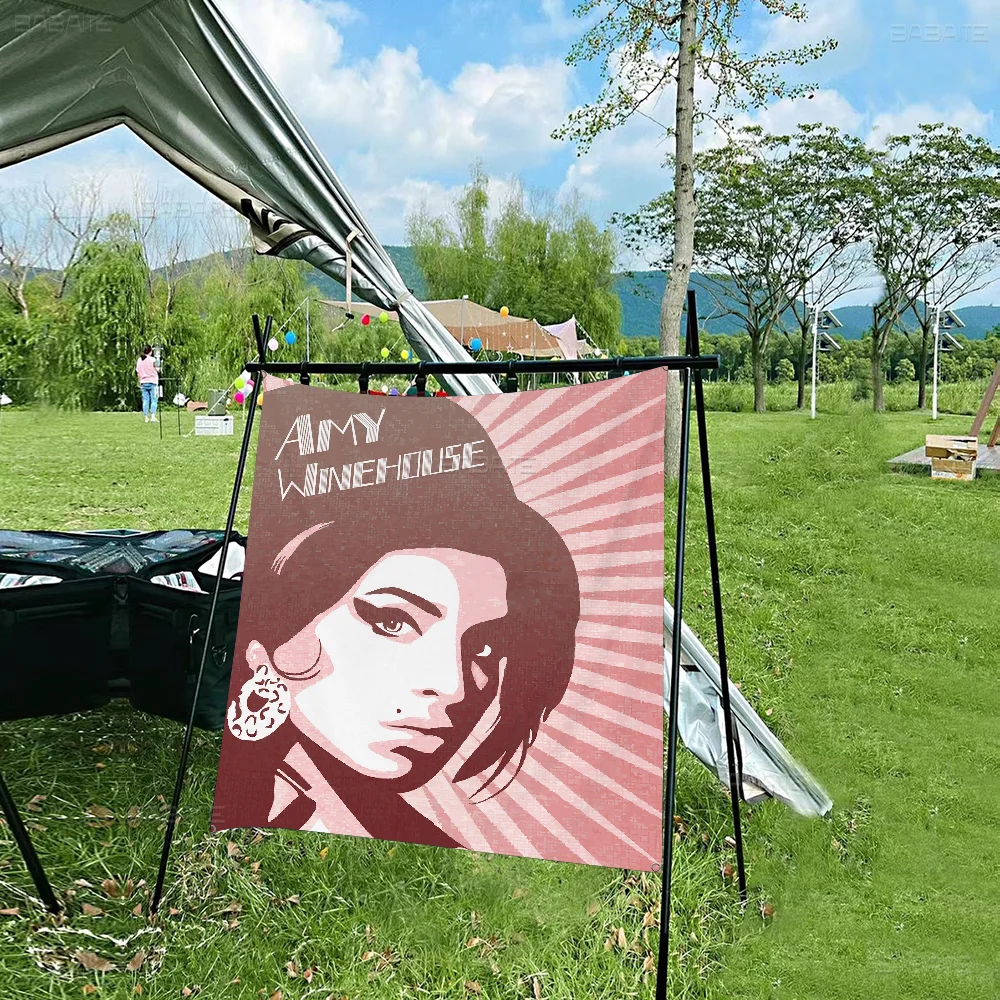 A-Amy W-Winehouse High End Quality Banner Printing Artistic Atmosphere Style Camping Flag