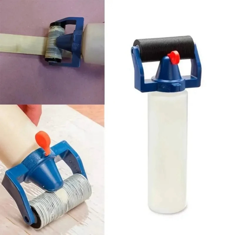 

2 Piece Glue Applicator Roller Dispenser PE Plastic Applicator Bottle 8Oz Glue Bottle PP For Wood Processing Painting Supply