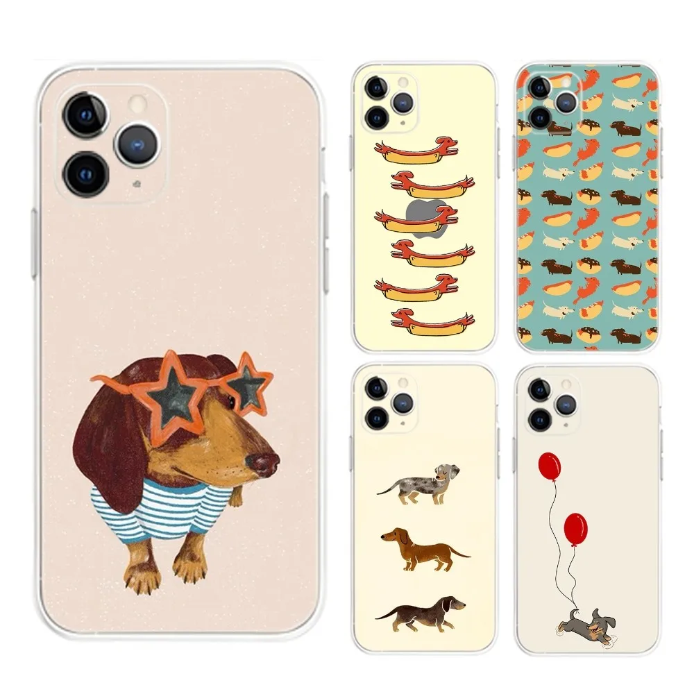 Sausage Dog Dachshund Phone Case For iPhone Apple 16,15,14,13,12,Mini,11,Pro,Max,Plus,X,XR,XS,8,SE,2020,Plus Transparent Cover