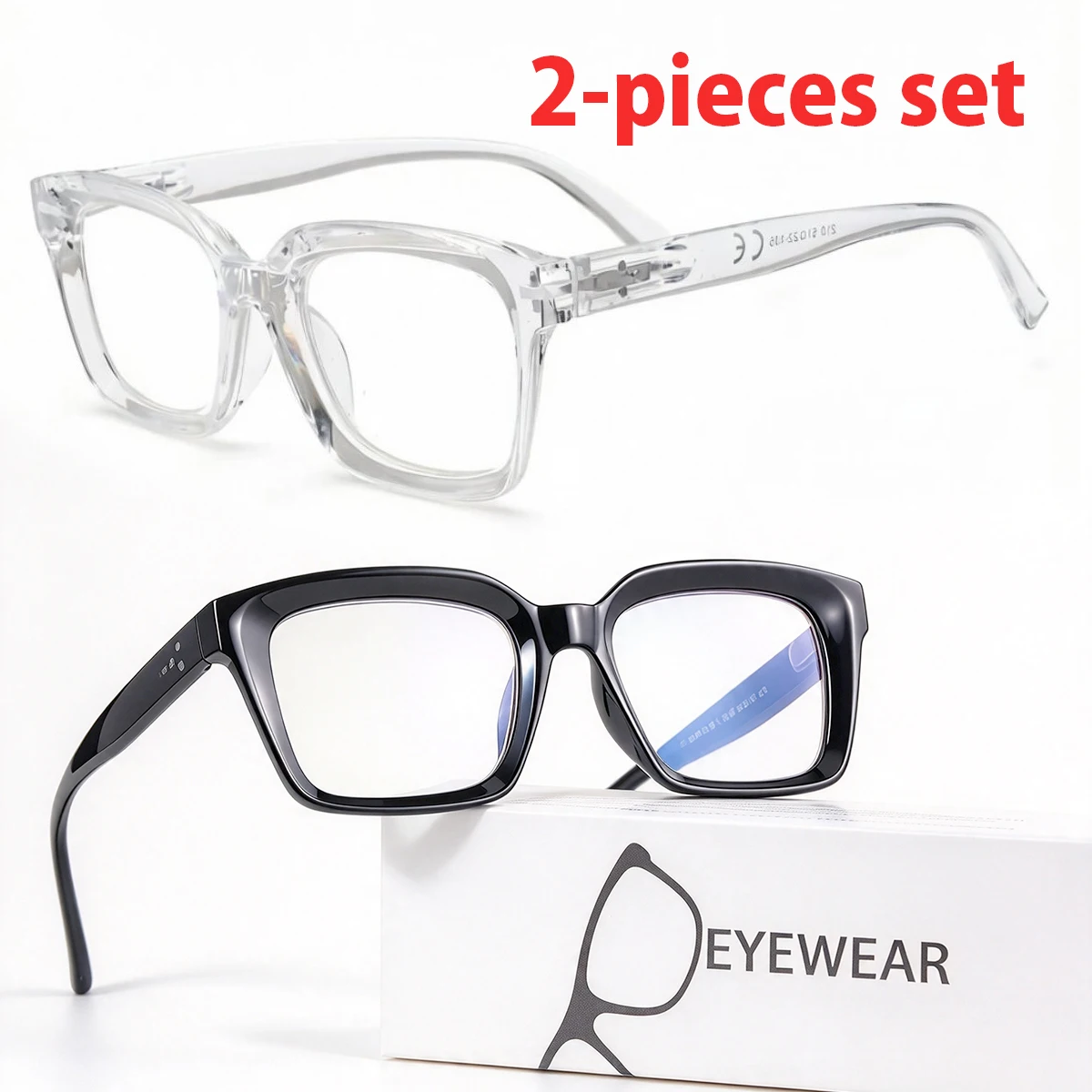 2Pack Smart Auto Focus Presbyopia Readers L29 Anti Blue Light Glasses for Reading And Far Vision Adjustable Focus for Seniors