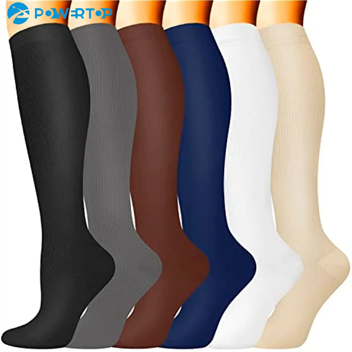 1Pair Copper Compression Socks Women and Men Circulation- Best For Running,Athletic,Nursing,Travel