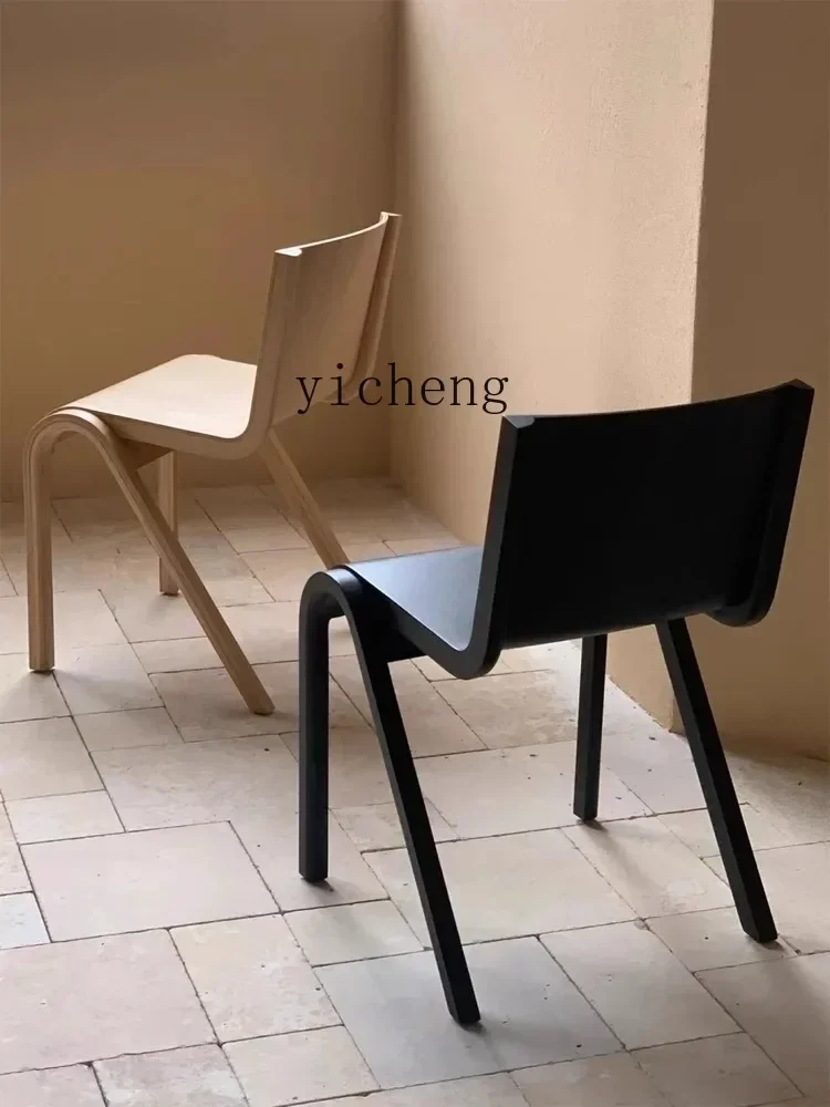 v9.3-Solid Wood Chair Retro Dining Chair Home Small Apartment Backrest Simple Desk Chair