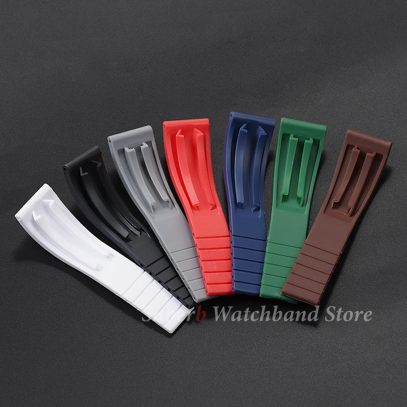 สายนาฬิกายางขนาด 20 มม. สําหรับ Rolex Water Ghost สายนาฬิกาสําหรับ Rolex Daytona Submariner GMT สร้อยข้อมือซิลิโคนกันน้ํา