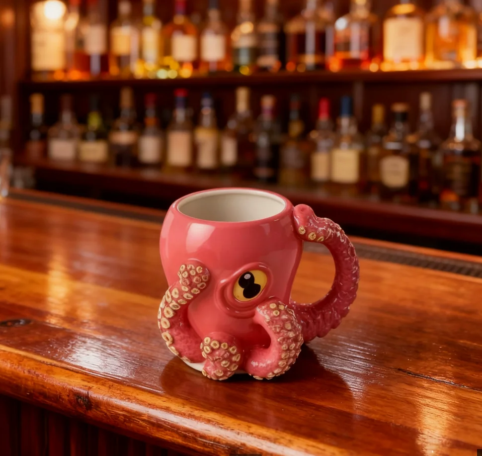 Creative Halloween Octopus 3D Mugs Cartoon Animals Personalized Designs Home Coffee Milk Cups Unique Fun Gifts - view 3