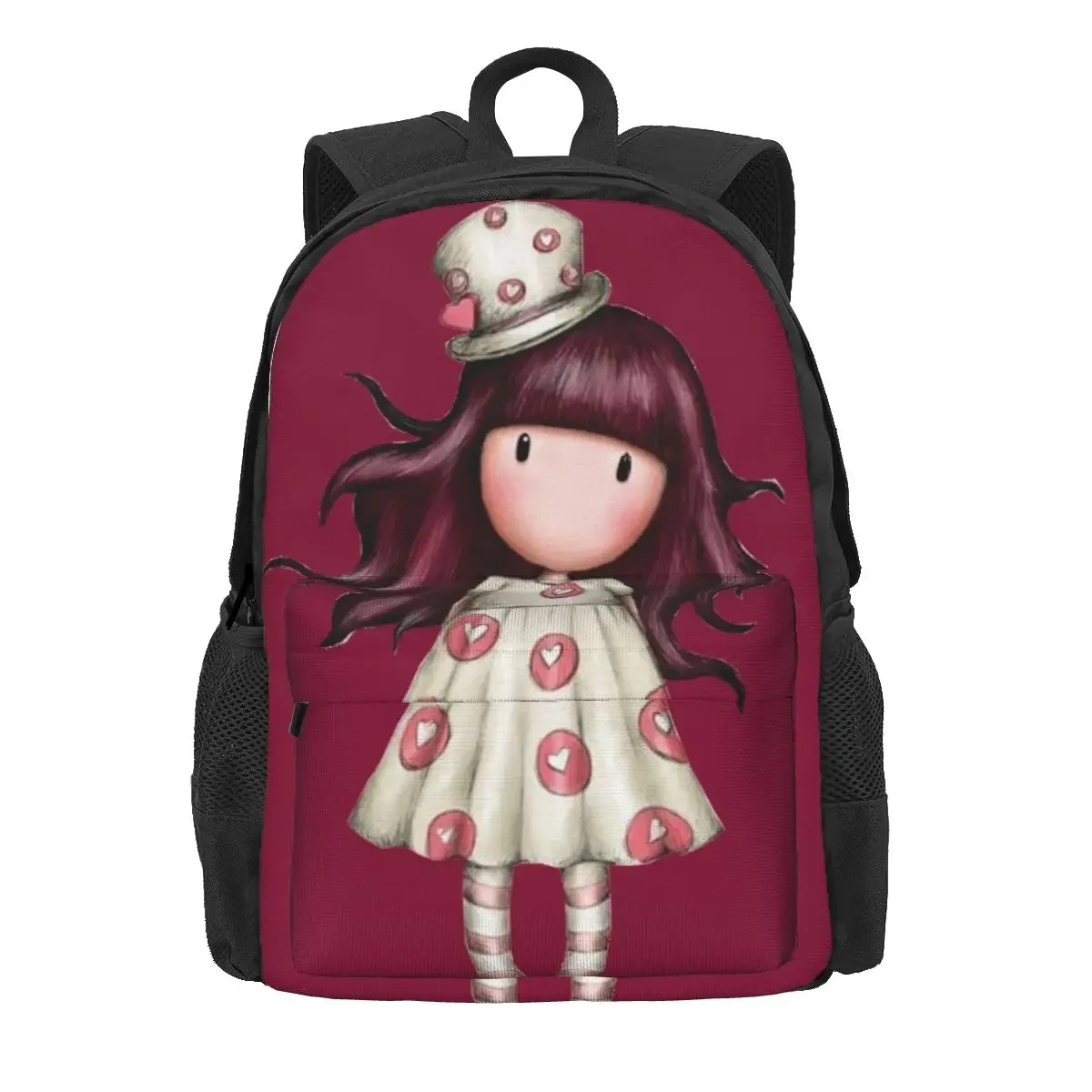 Gorjuss Santoro-mochila con sombrero para niños y niñas, morral escolar de dibujos animados para estudiantes, morral de viaje, bolso de hombro