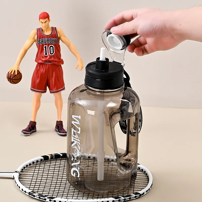 1 Gallon Time Marked Water Bottle - BPA Free Fitness 2.5L Large Gym Water Bottle
