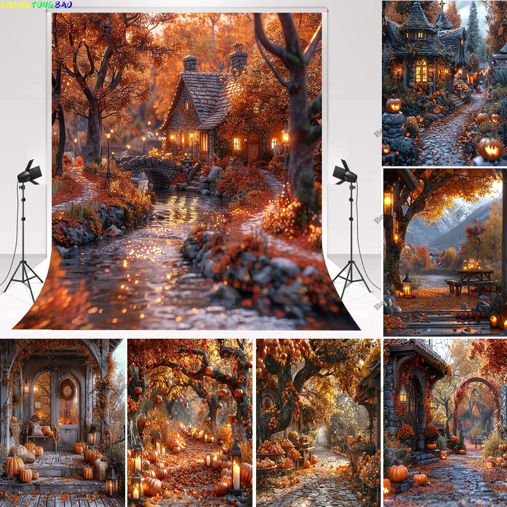 

Thanksgiving Day Backdrop Fall Pumpkin Haystack Thanksgiving Day Baby Portrait Photography Background Photo Studio