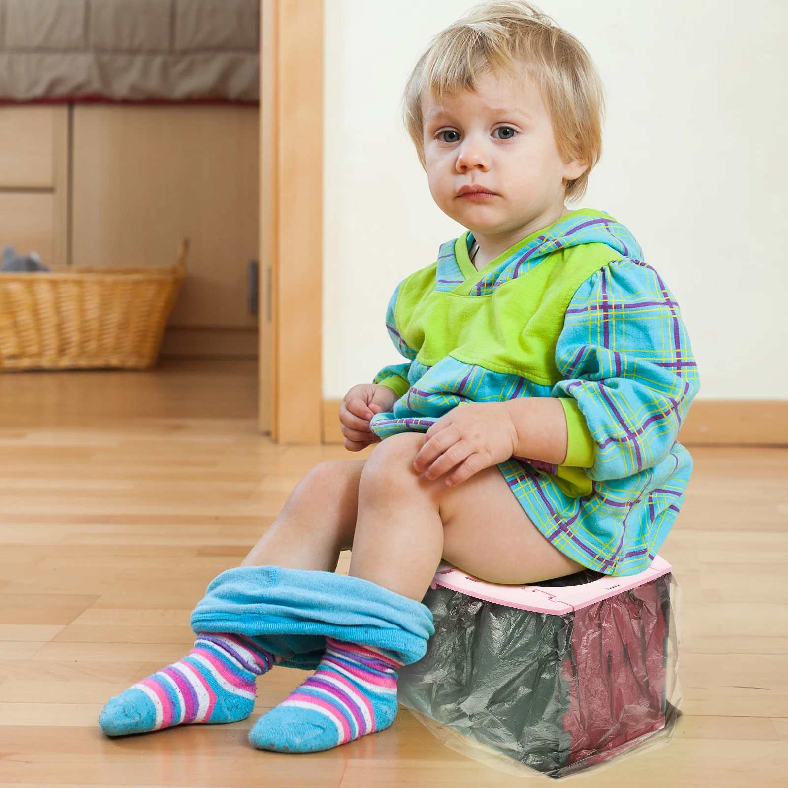 

Портативный детский складной автомобильный горшок, дорожный туалет, легкое складное сиденье для тренировок для малышей, компактный детский дорожный горшок