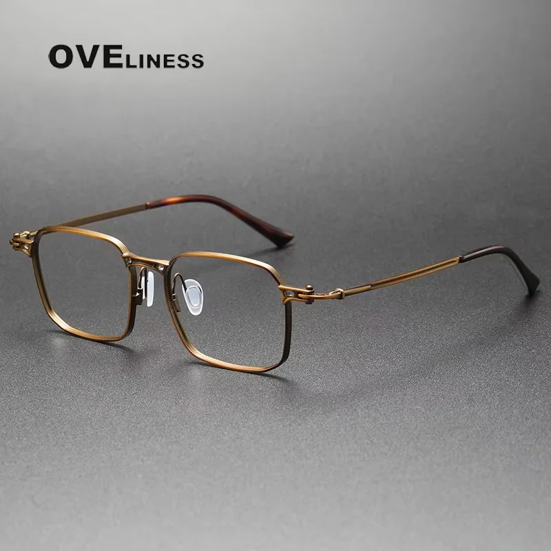 

Pure Titanium Glasses Frame Men Retro Vintage Square Eyewear 2026 New Brand Design eyeglasses Frames women male full spectacles