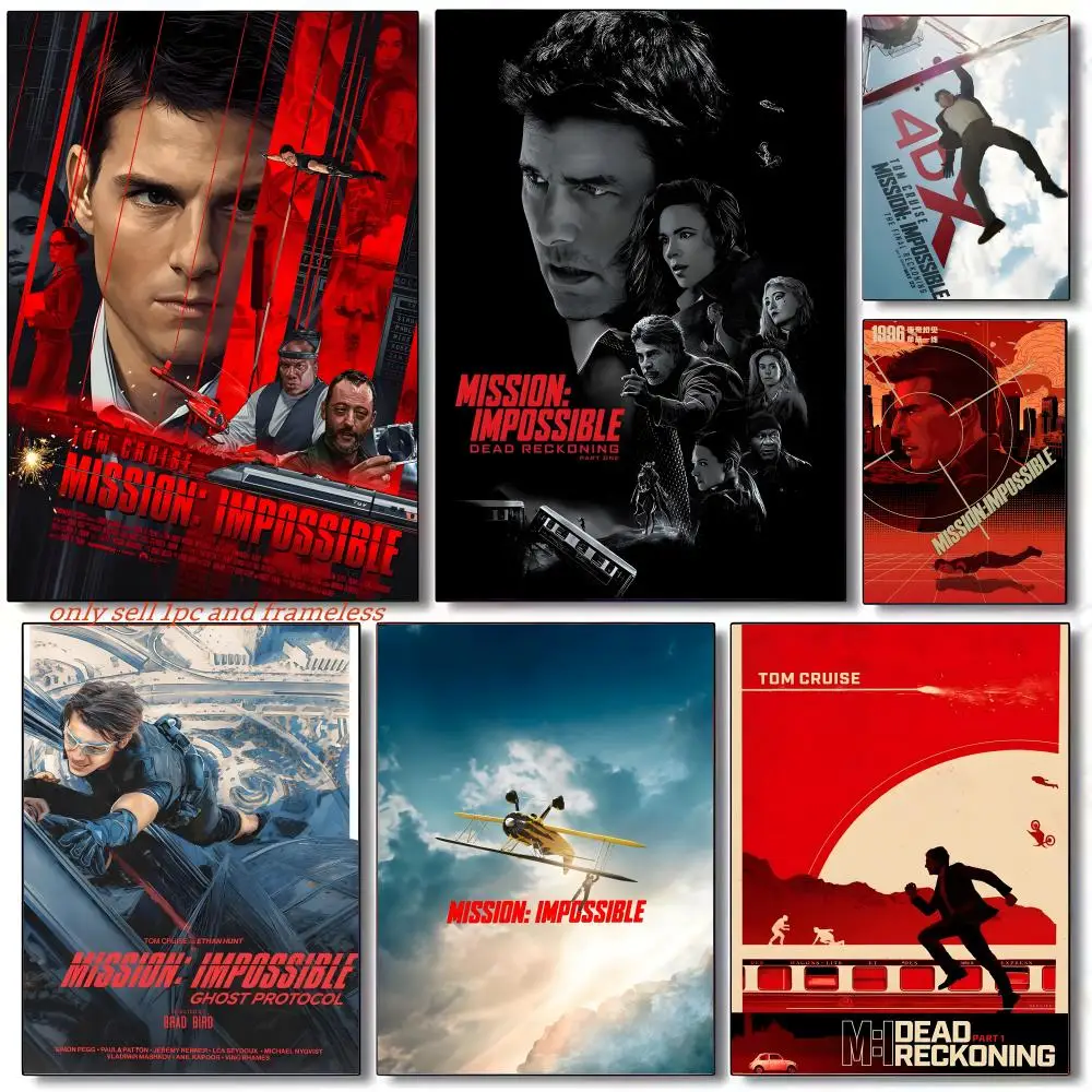 Action Spy Movie Mission Impossible-Popular Poster Wall art poster paintings are suitable for clubs living rooms and bedroom